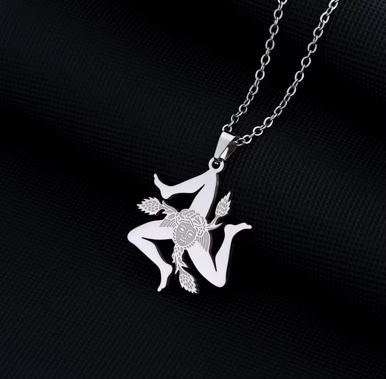 Sicily Flag Pendant & Necklace – Gold or Silver Finish