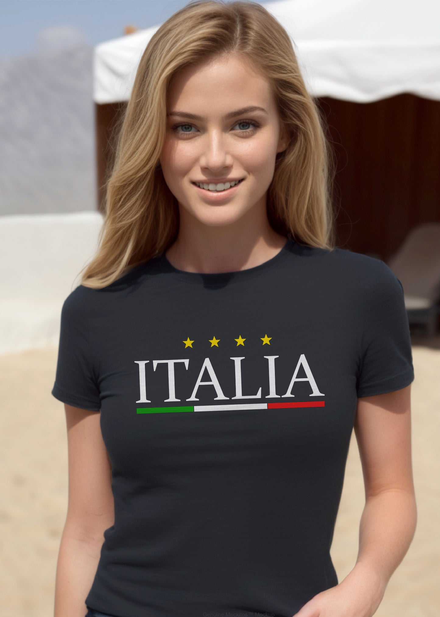 Italia 4-Star World Cup Winners T-Shirt – Unisex Heavy Cotton Short Sleeve Tee
