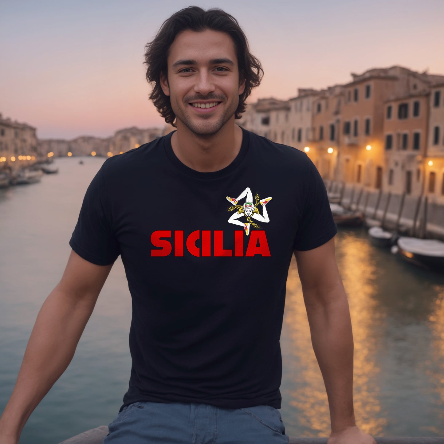 Sicilia T-Shirt - Sicilian shirt with the Trinacria