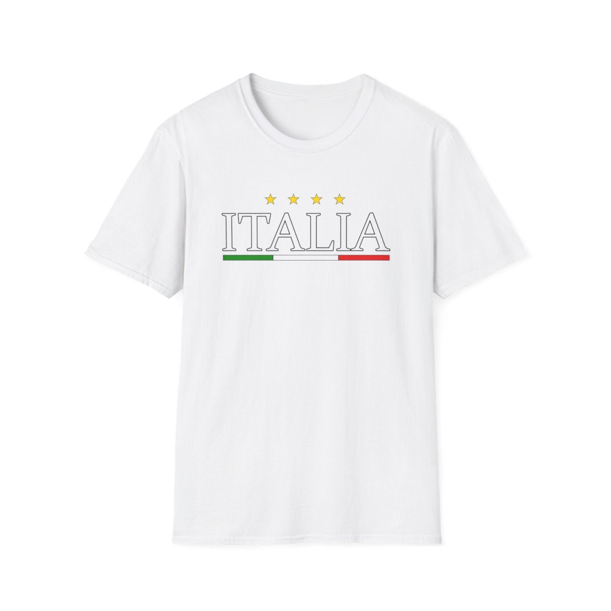 Italia 4-Star World Cup Winners T-Shirt – Unisex Heavy Cotton Short Sleeve Tee