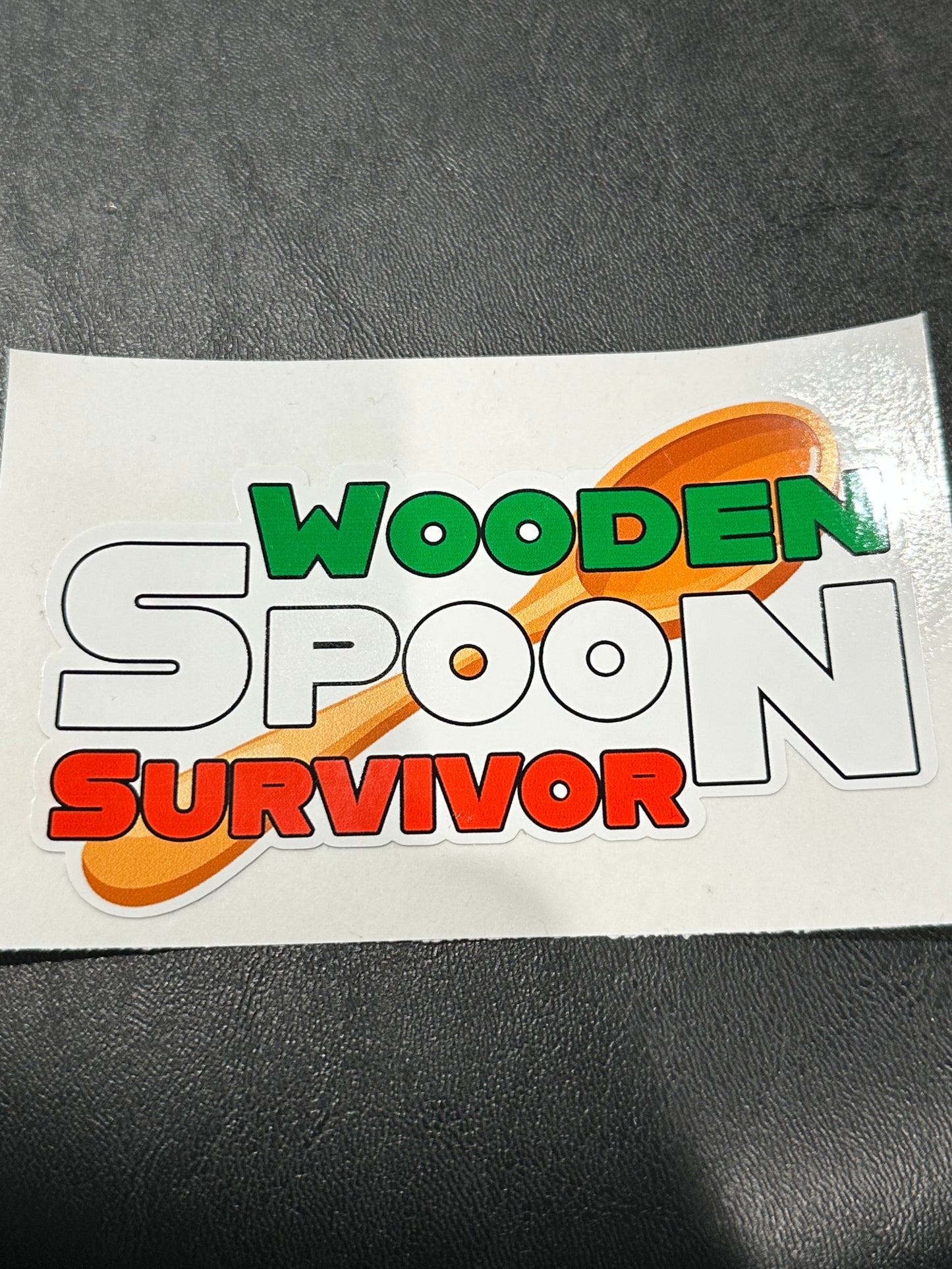 Wooden Spoon Survivor - Durable Weatherproof Vinyl Sticker – UV Rated