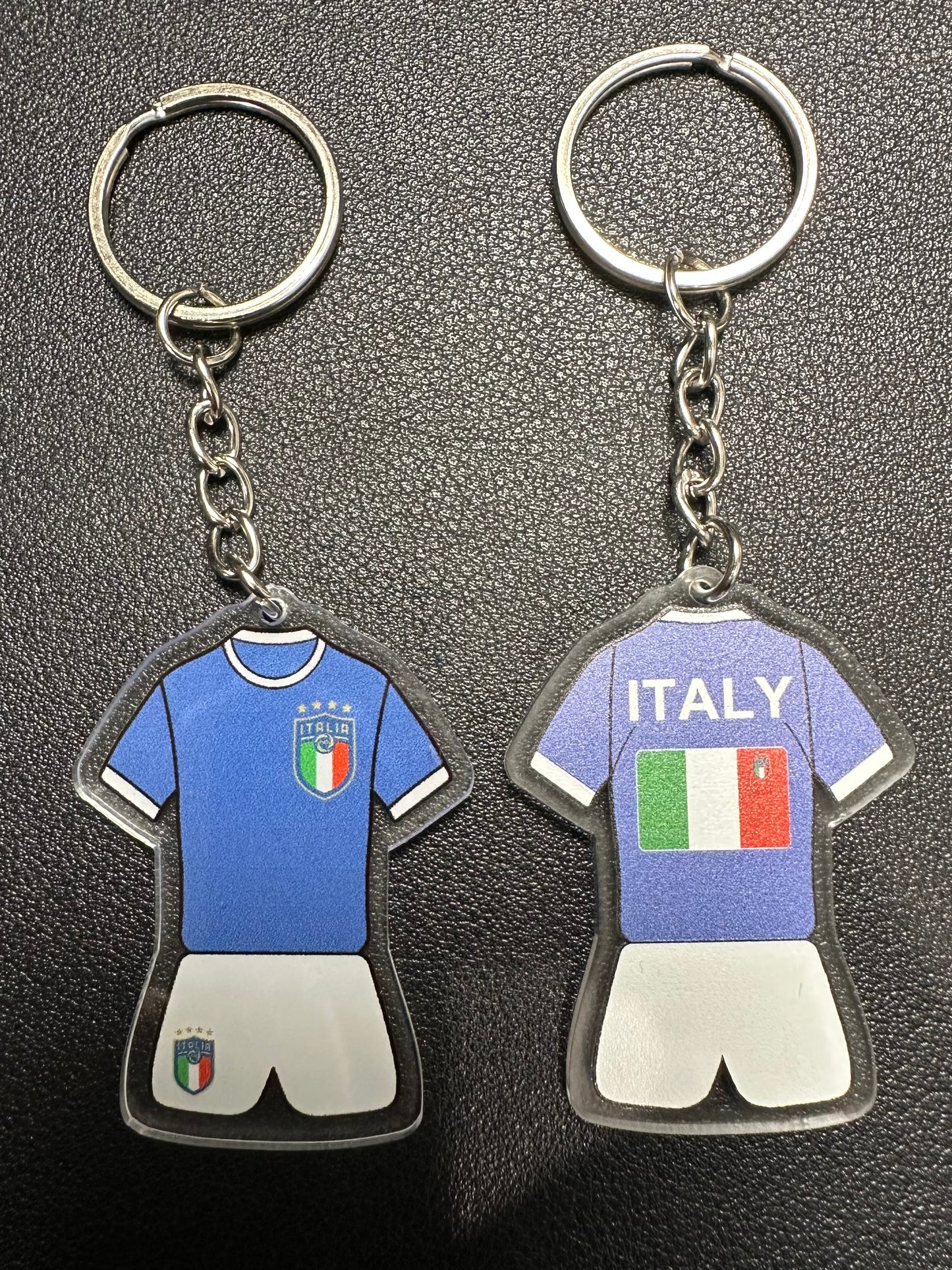 Italian Soccer Acrylic Keychain Charm