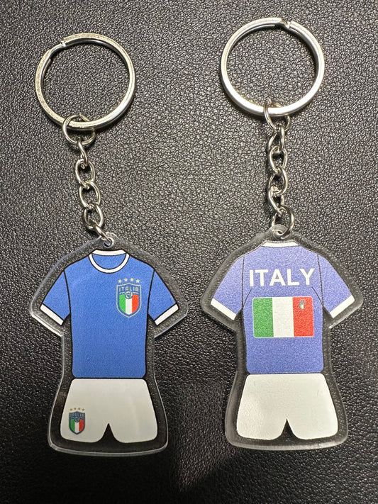 Italian Soccer Acrylic Keychain Charm