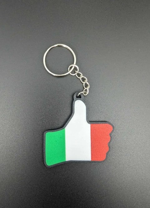Italian Flag Thumbs Up Keychain